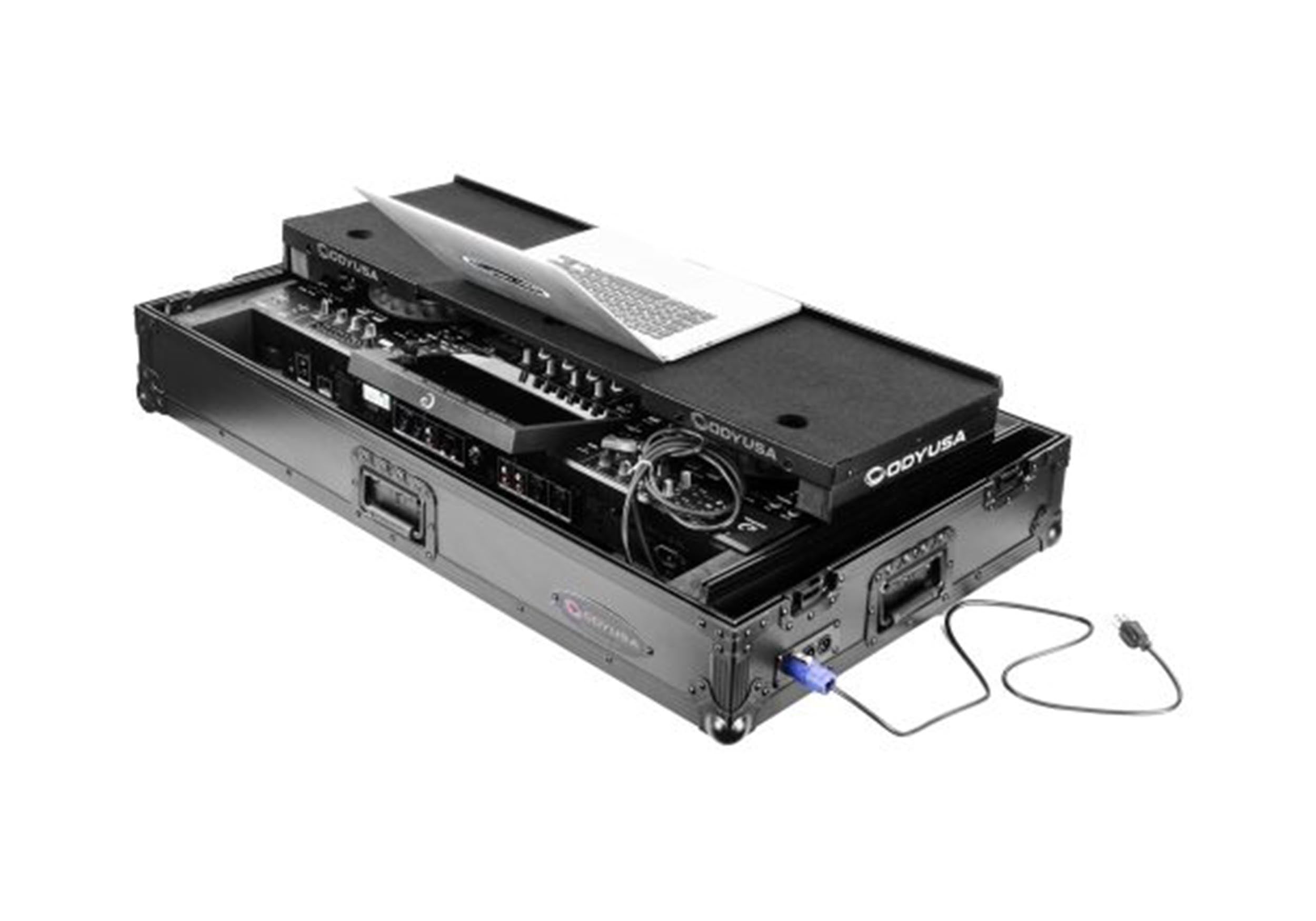 Odyssey FPR-GSXDJAZW1UBL Performance Ready Series 1U Flight Case with Wheels for Pioneer DJ XDJ-AZ - Black