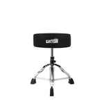 Gator GP-DTH-SRD-BK Adjustable Round Drum Throne with Padded Seat – Black