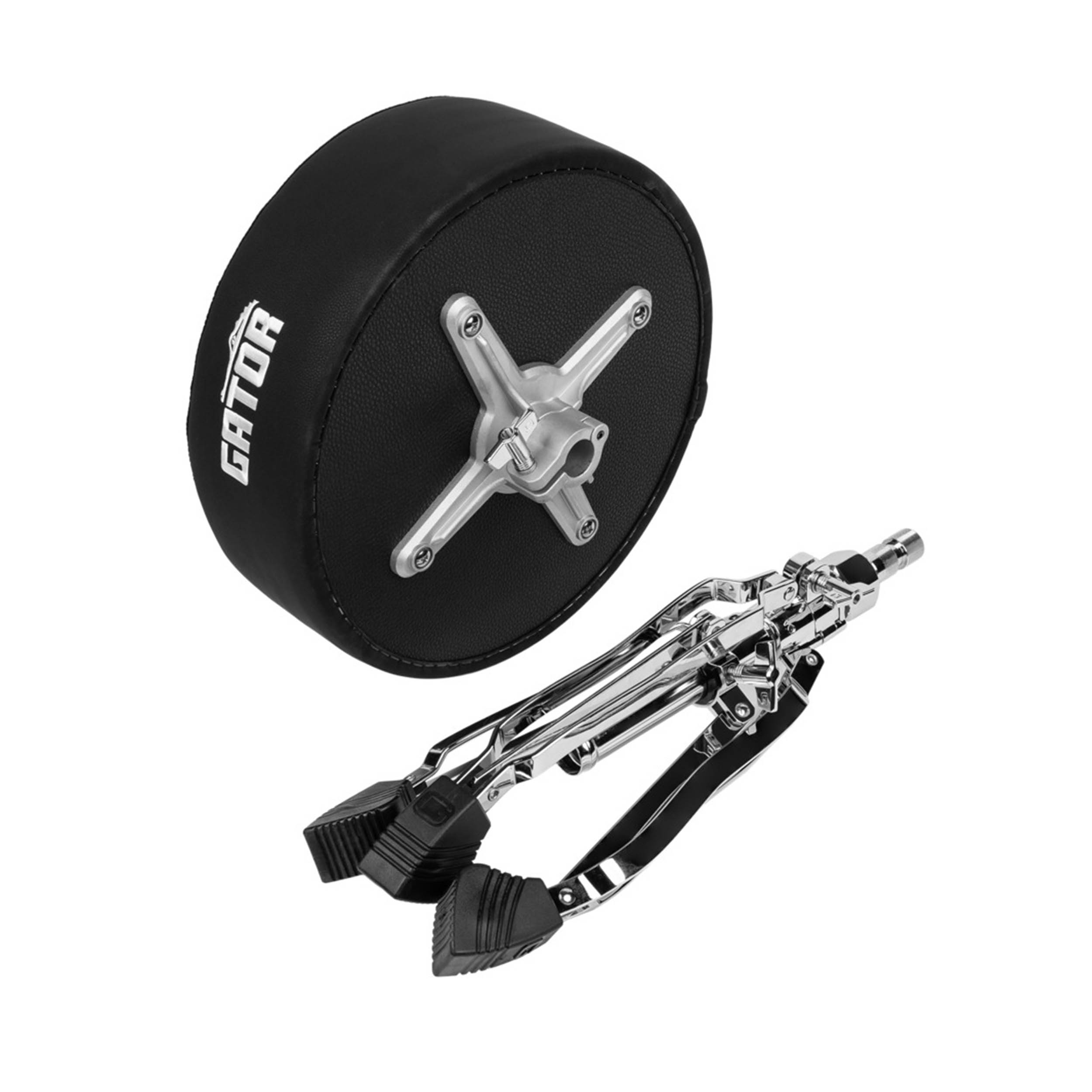 Gator GP-DTH-SRD-BK Adjustable Round Drum Throne with Padded Seat – Black