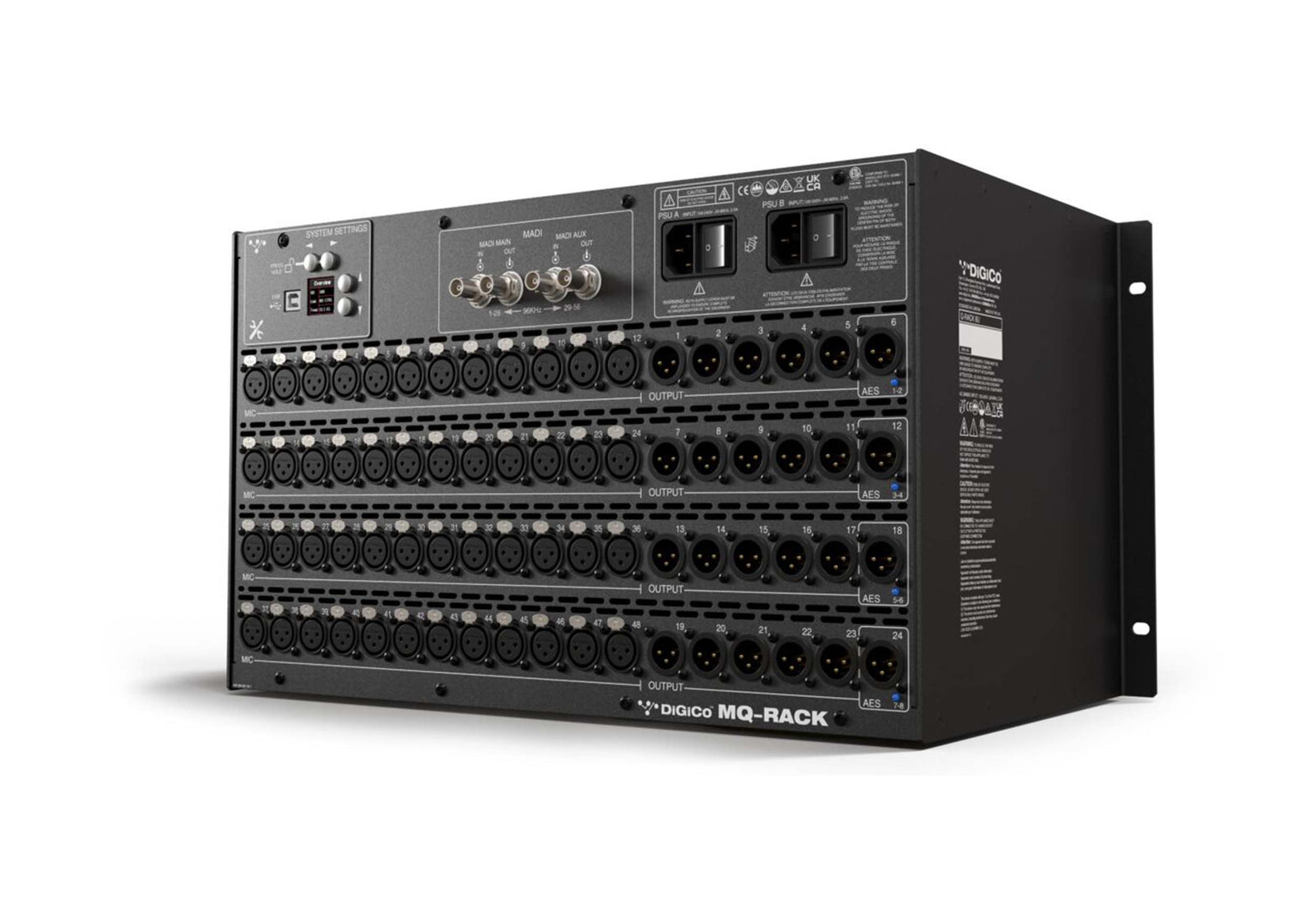 DiGiCo X-MQ-RACK 6U Stage Rack with Dual Redundant Power Supplies - MADI only
