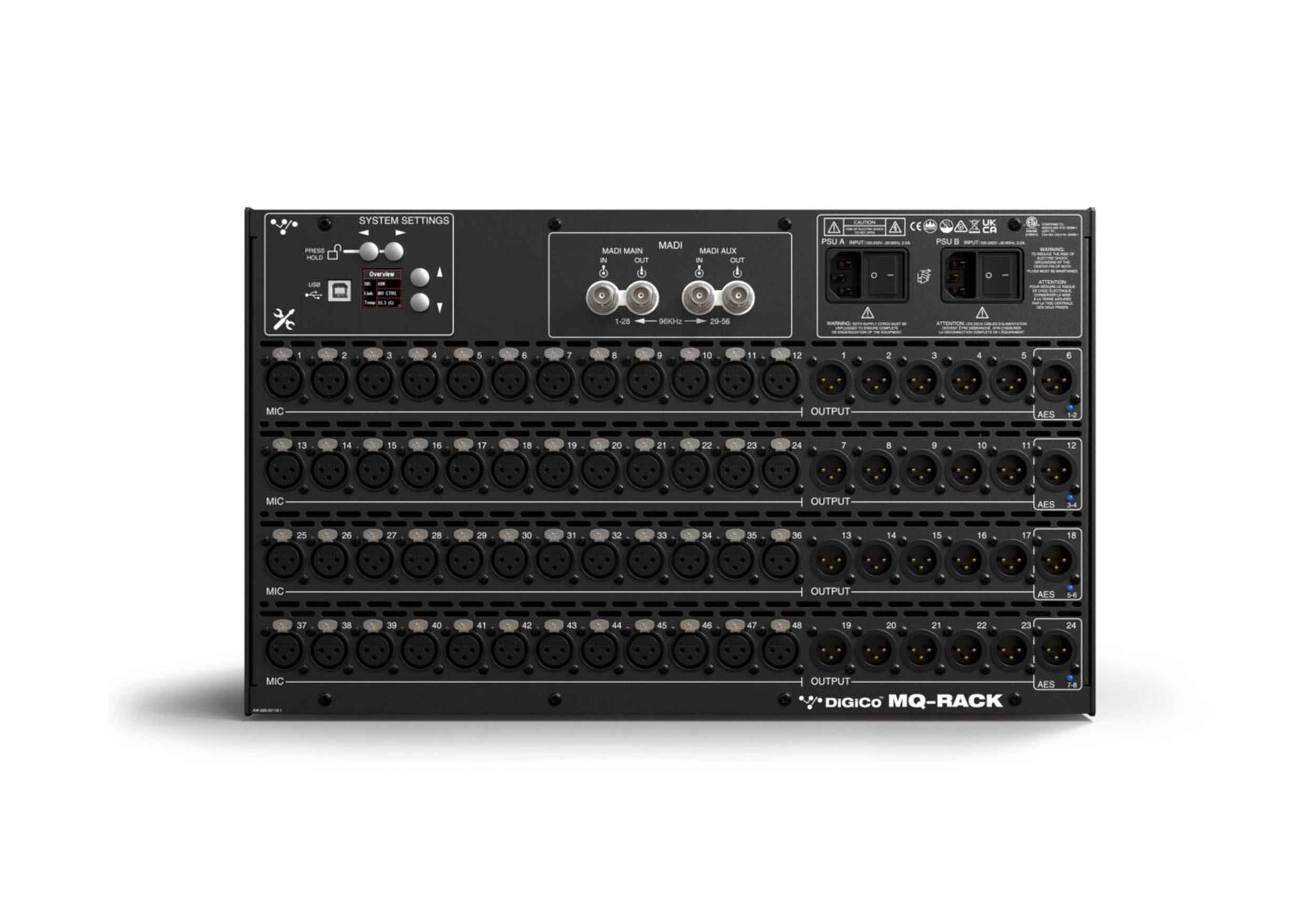 DiGiCo X-MQ-RACK 6U Stage Rack with Dual Redundant Power Supplies - MADI only