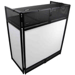 B-Stock: ProX XF-VISTA BL MK2, VISTA DJ Booth Façade Table Station with White/Black Scrim kit and Padded Travel Bag