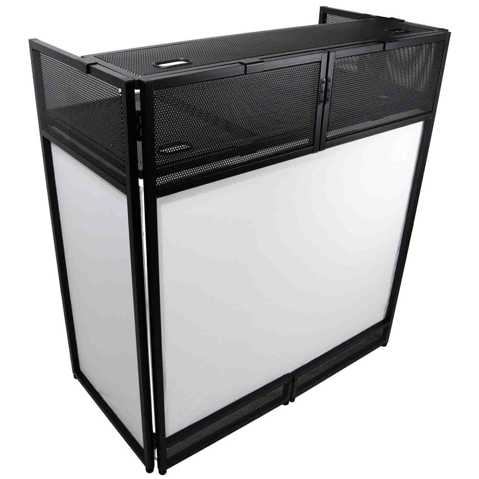 B-Stock: ProX XF-VISTA BL MK2, VISTA DJ Booth Façade Table Station with White/Black Scrim kit and Padded Travel Bag