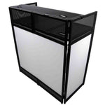 B-Stock: ProX XF-VISTA BL MK2, VISTA DJ Booth Façade Table Station with White/Black Scrim kit and Padded Travel Bag