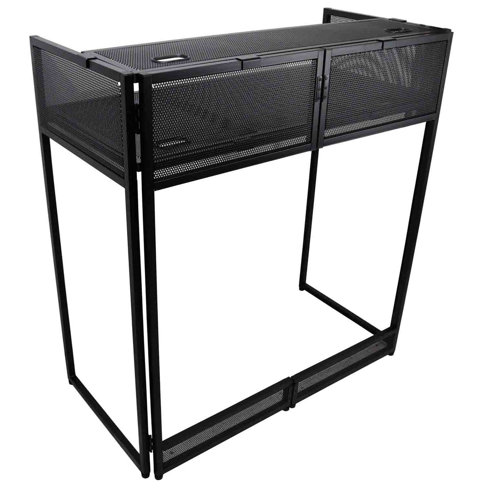 B-Stock: ProX XF-VISTA BL MK2, VISTA DJ Booth Façade Table Station with White/Black Scrim kit and Padded Travel Bag