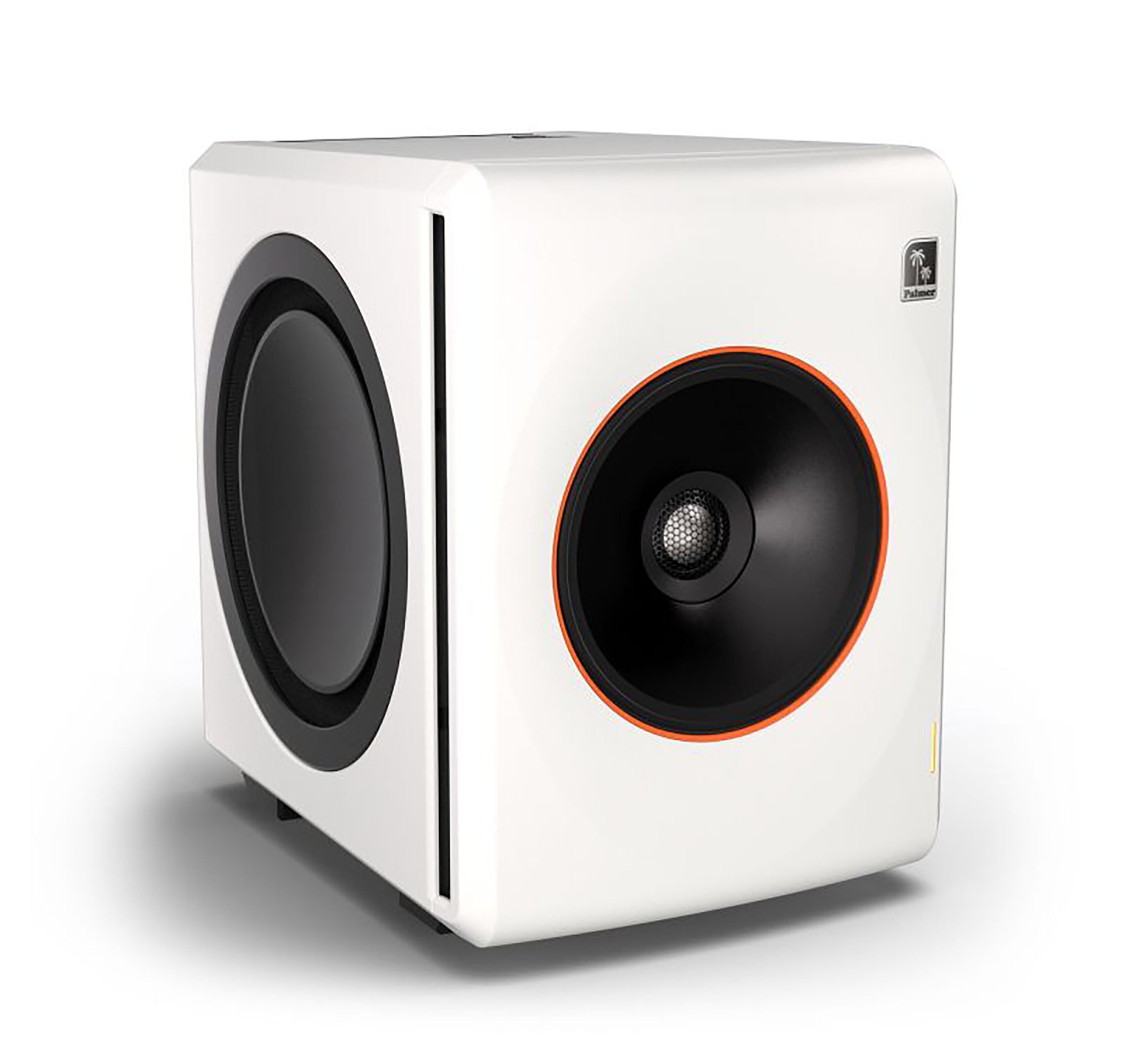 Palmer PORBIT11WUS Active 3-Way Studio Monitor with 1000W Class-D Amp and Dual 8" Woofers-White