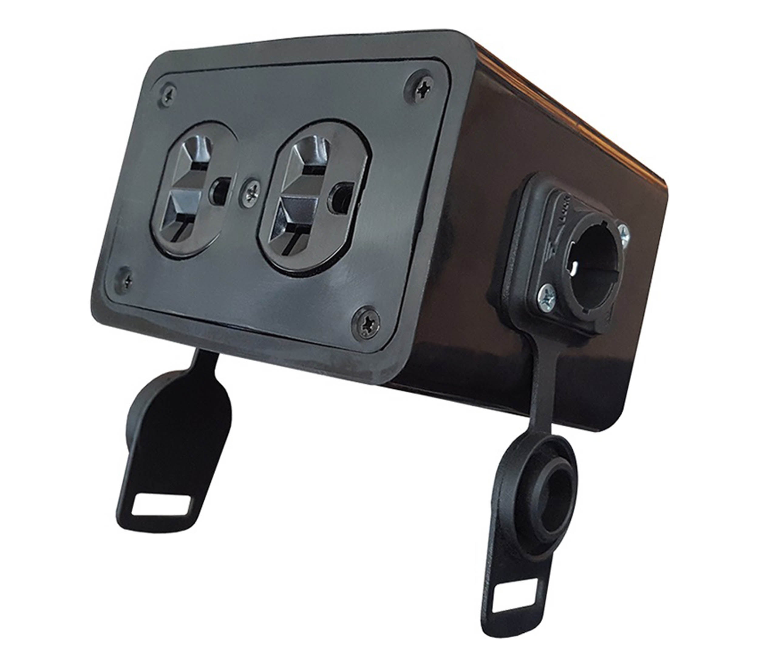 Blizzard Lighting Drop-True Stage Power Drop Box with 2 powerCON TRUE1 I/Os and 4 Edison Outputs
