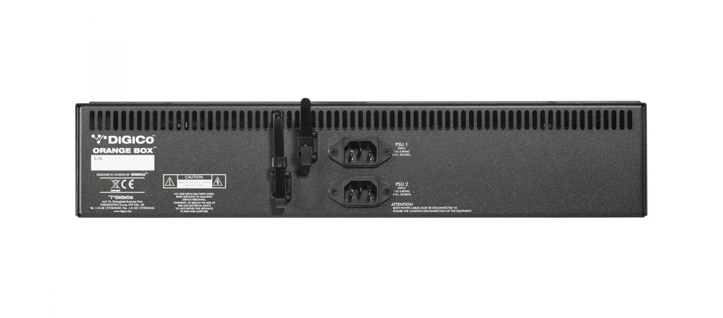 DiGiCo X-OB Orange Box Audio Format Converter with 2 DMI Blank Slots and 2 RU Dual PSU