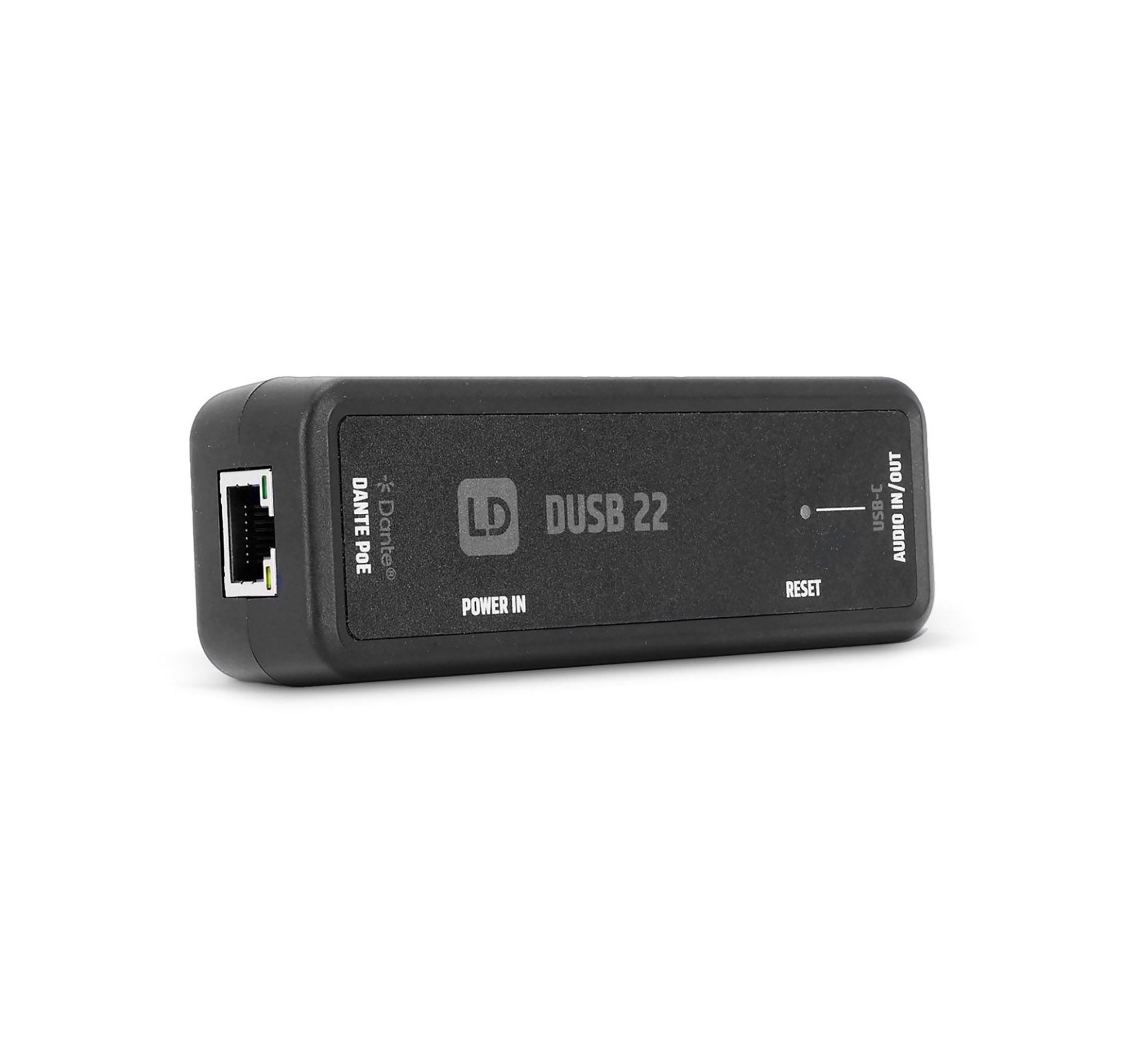 LD Systems DUSB22 2x2 Dante USB-C Audio Adapter