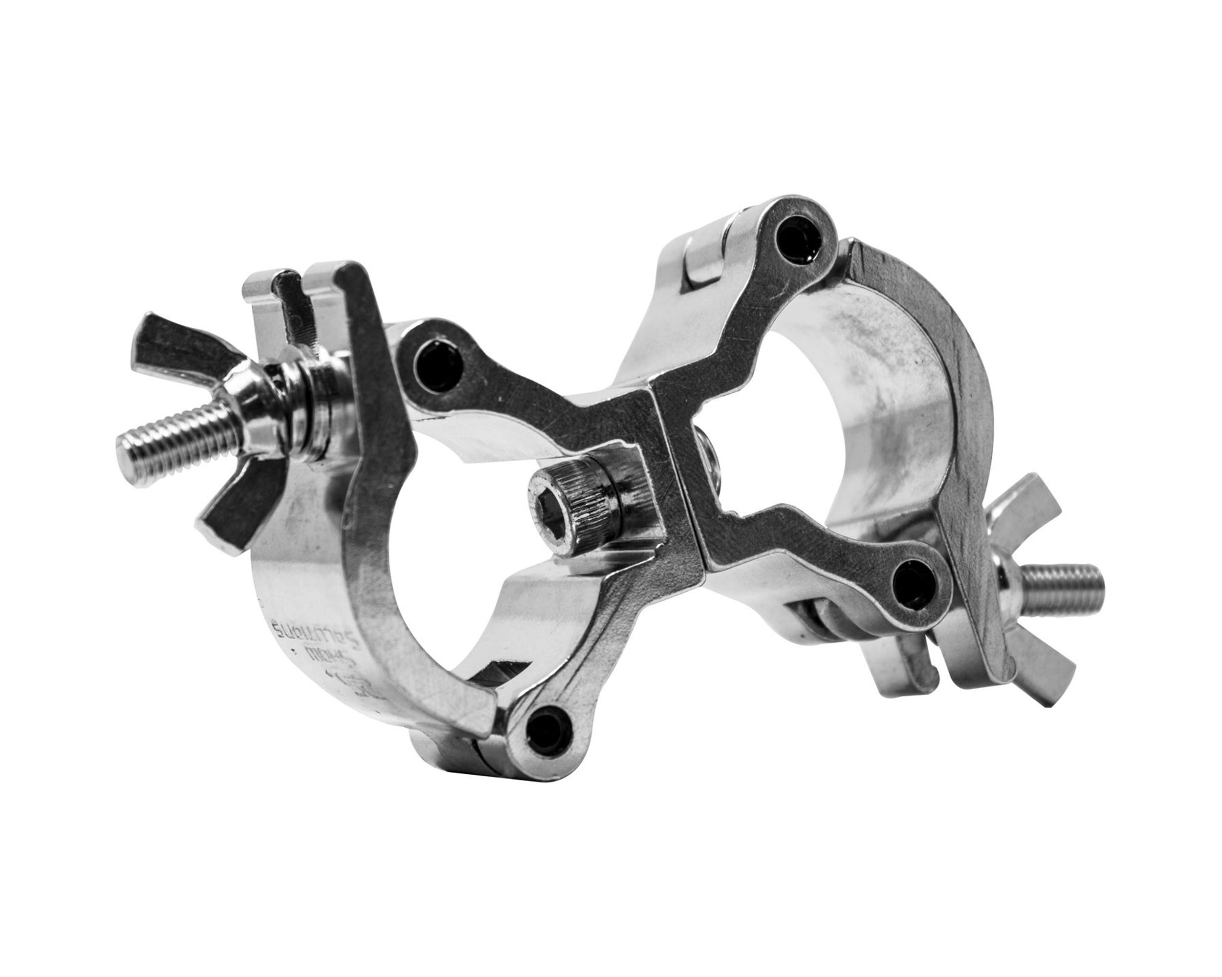 Odyssey LACSD25S Polished Natural Silver Swivel Dual Coupler with Eye Bolt and 132 lbs Load Capacity - 1"