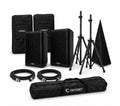 QSC CB10 Portable PA Speaker Kit with Covers, Cables, Stands and Skirt