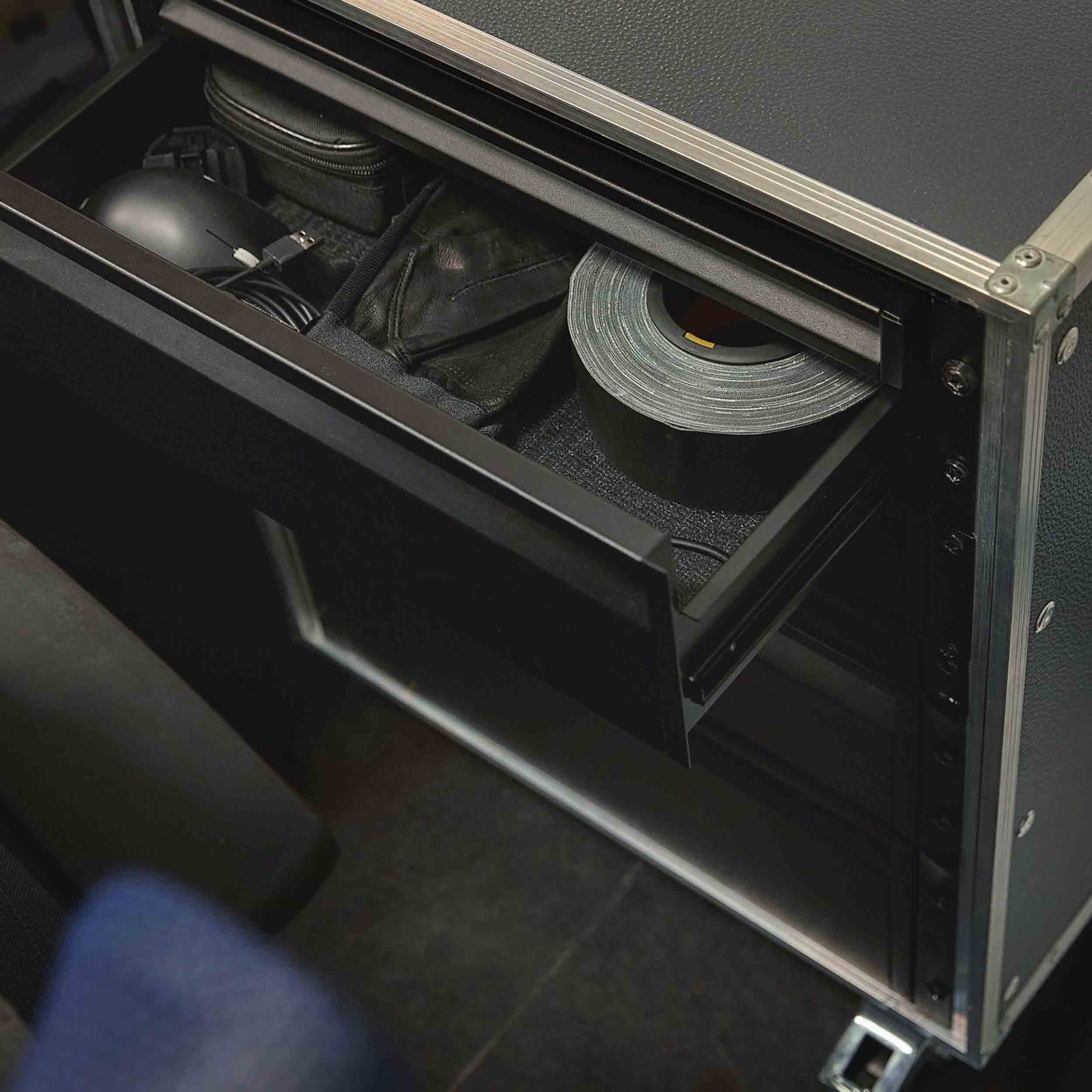 Adam Hall AH-874E02D ERGO Series 19" Rack Drawer 2U with Integrated 1U Internal Drawer, Steel