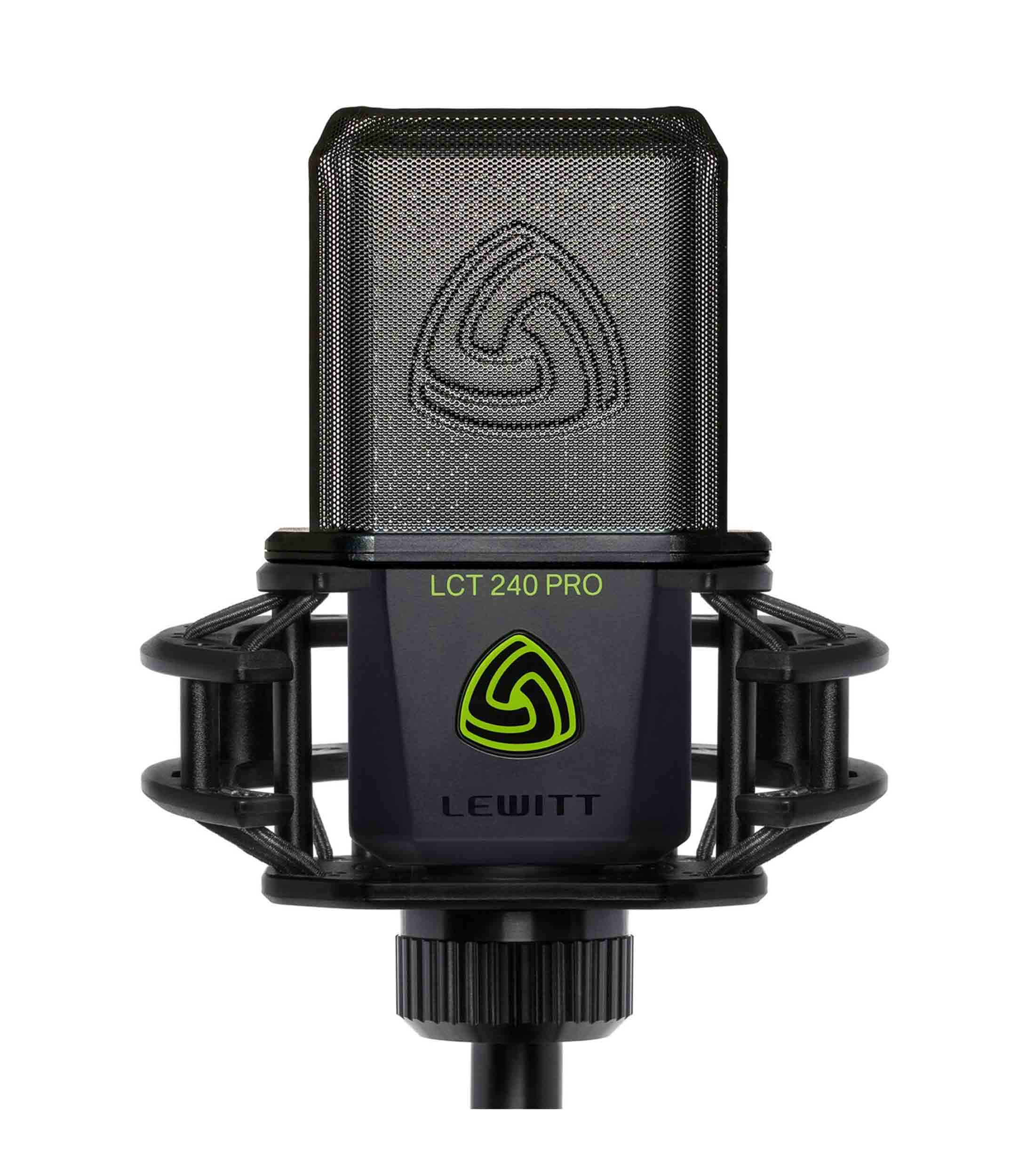 Lewitt LCT240PROBLACKVP PRO Vocal Set Cardioid Condenser Microphone with Shockmount - Black