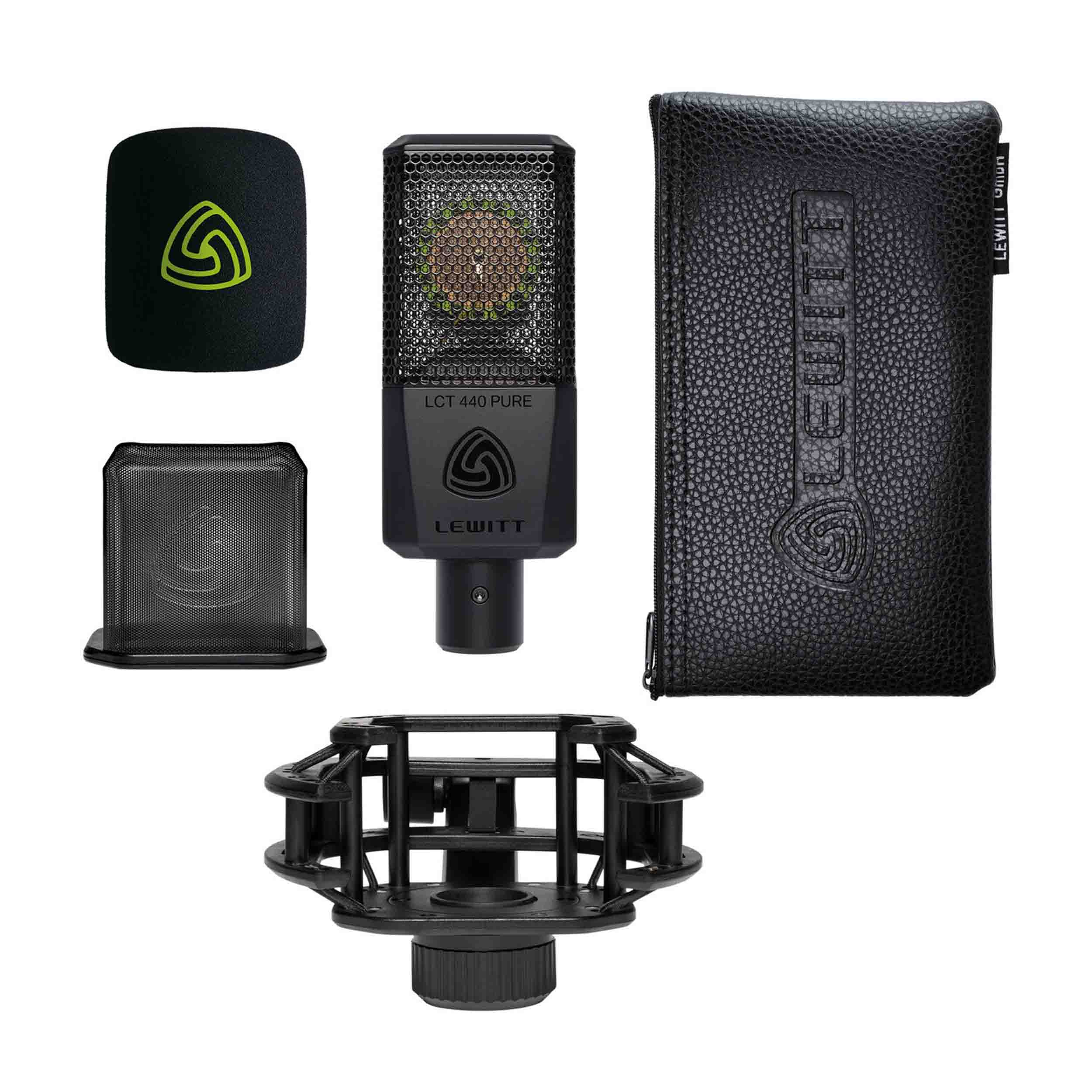 Lewitt LCT440PURE Large Diaphragm Cardioid Condenser Microphone - Black