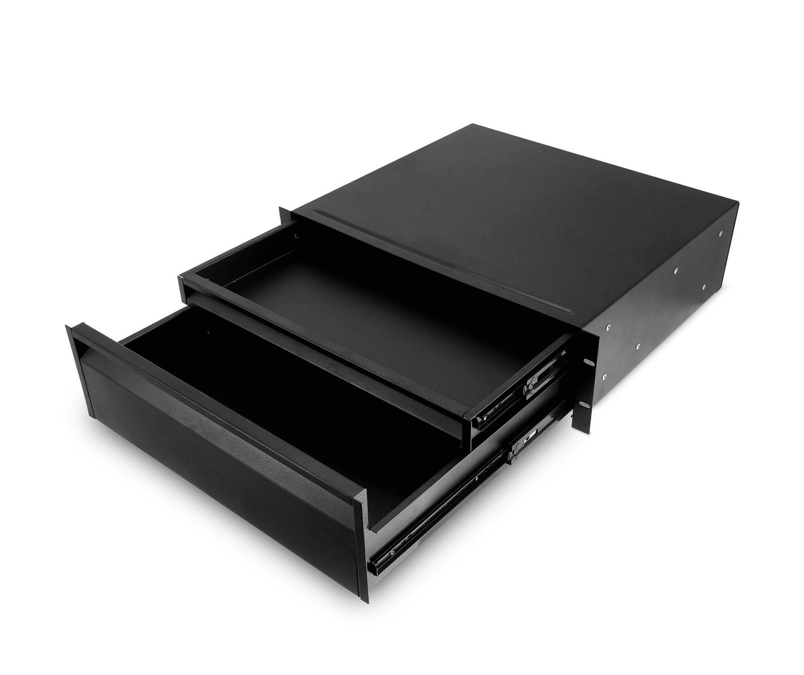 Adam Hall 874E03D ERGO Series 19" Rack Drawer 2U with Integrated 1U Internal Drawer, Steel