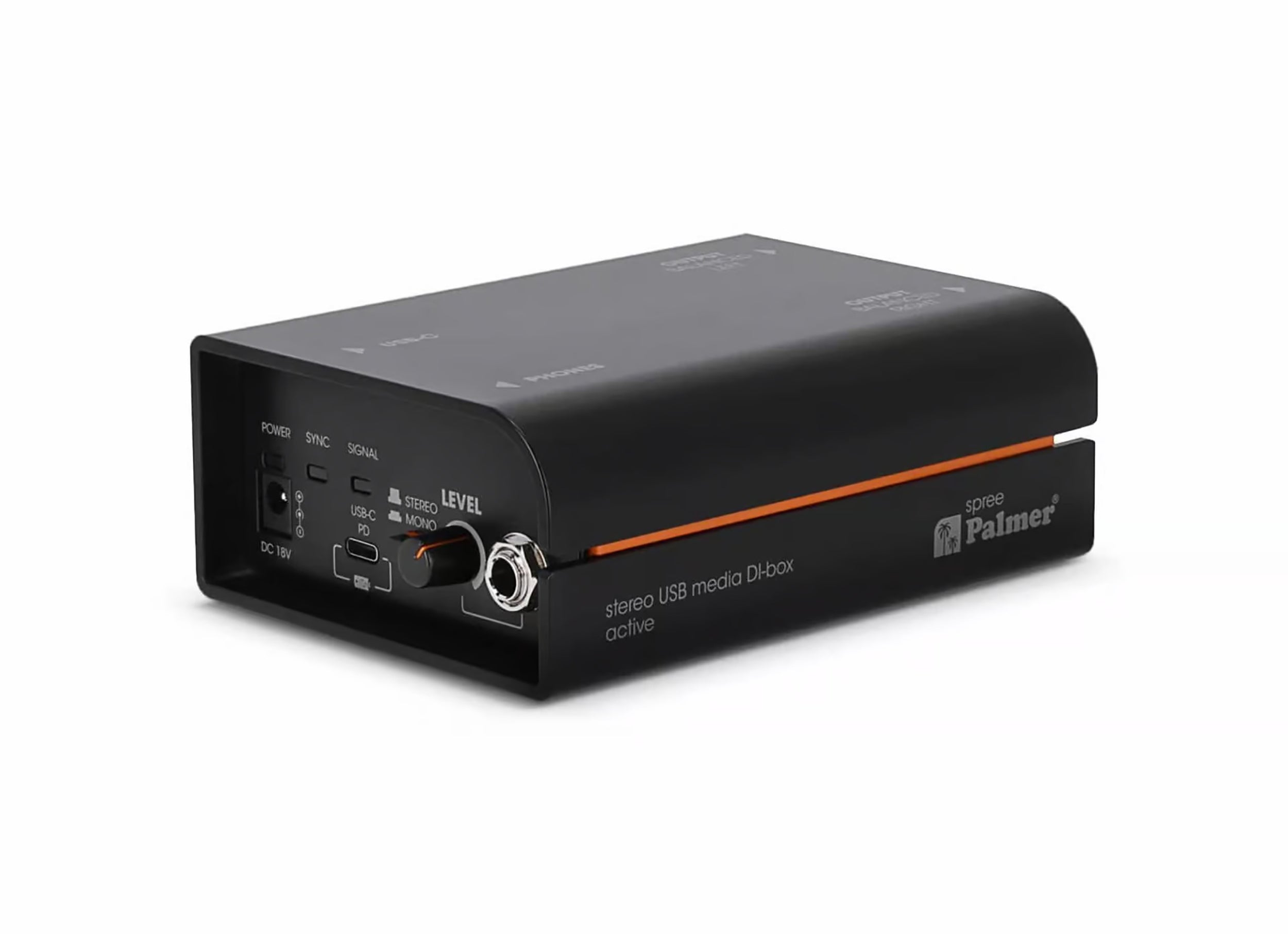 Palmer River PSPREE Active Stereo USB-C Media DI Box with 18 V DC External Power
