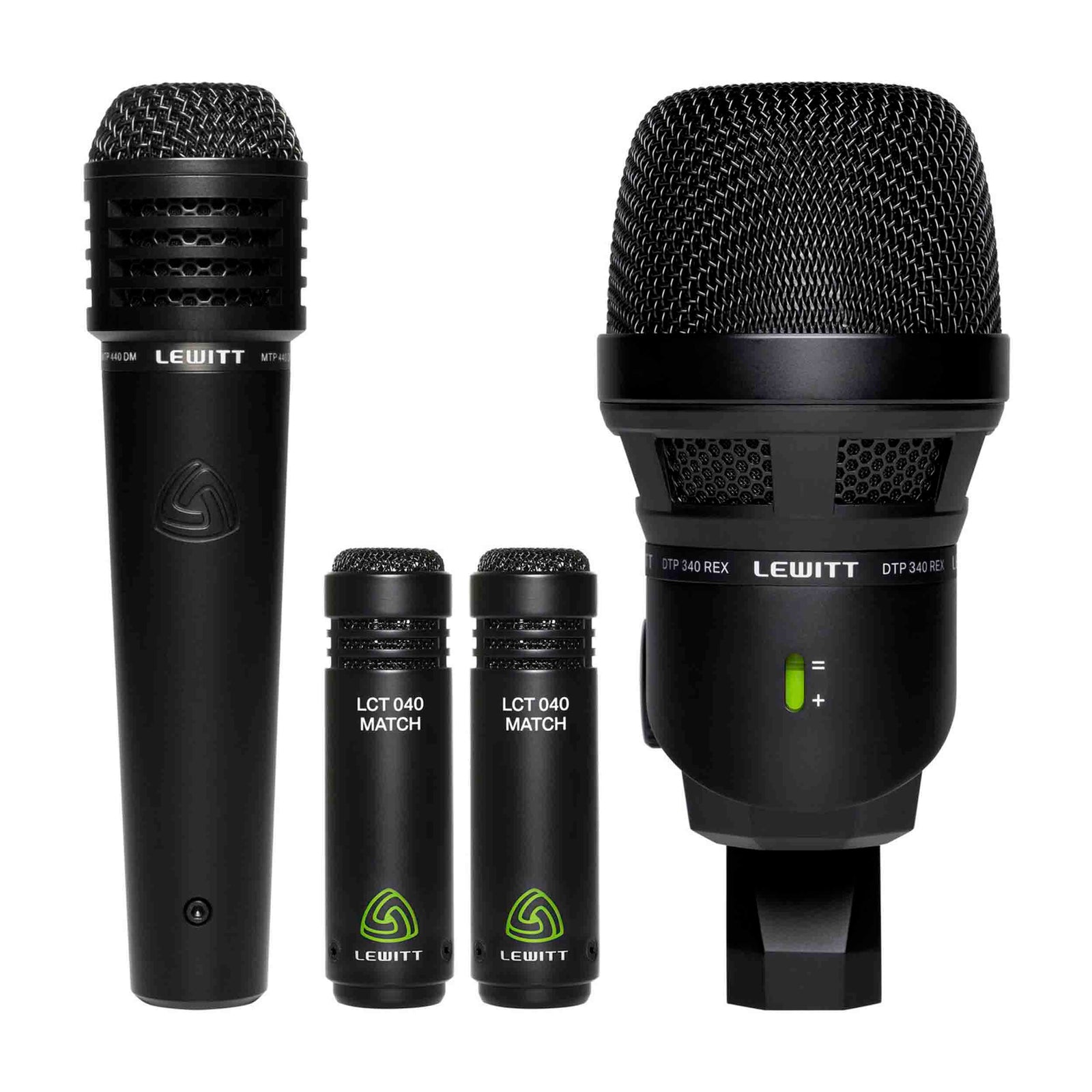 Lewitt BEATKIT 4-Piece Drum Microphone Kit with Mounts and Windscreens for Stage and Studio