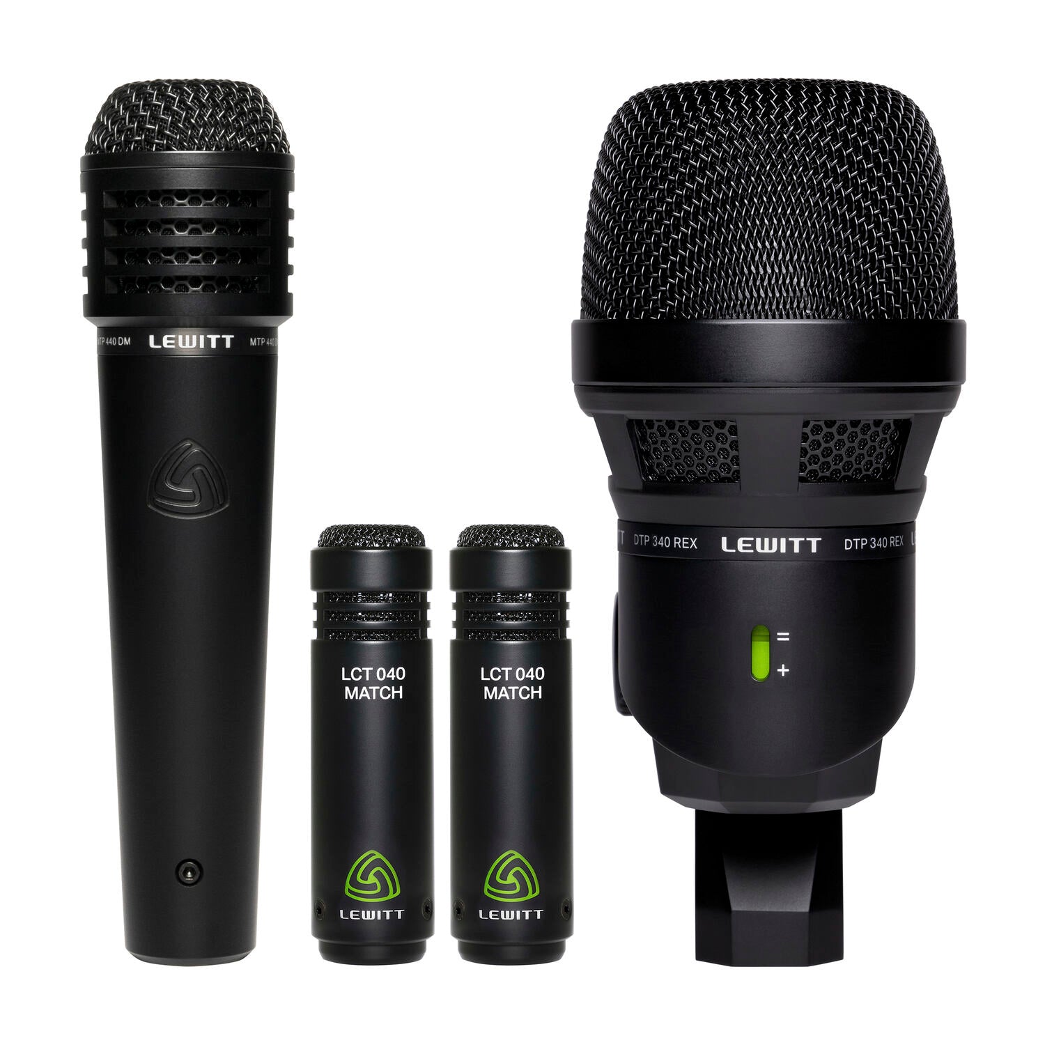 Lewitt BEATKIT 4-Piece Drum Microphone Kit with Mounts and Windscreens for Stage and Studio