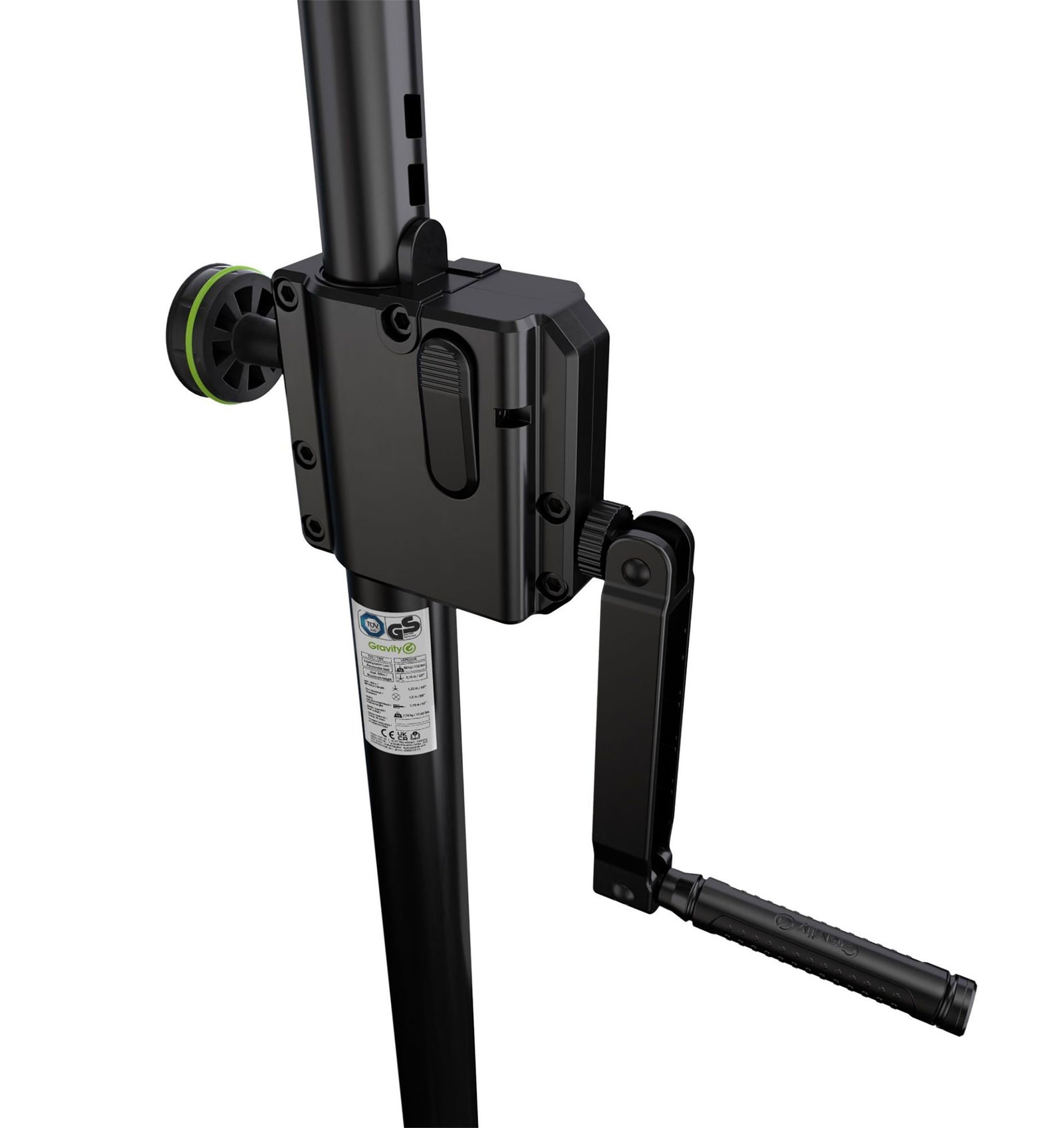 Gravity GSP5322B Wind-Up Speaker Stand with Automatic LockPin Mechanism