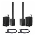 RCF EVOX J11 Active 3-Way Column Array Pair Speaker Pkg w/ Covers & Cables