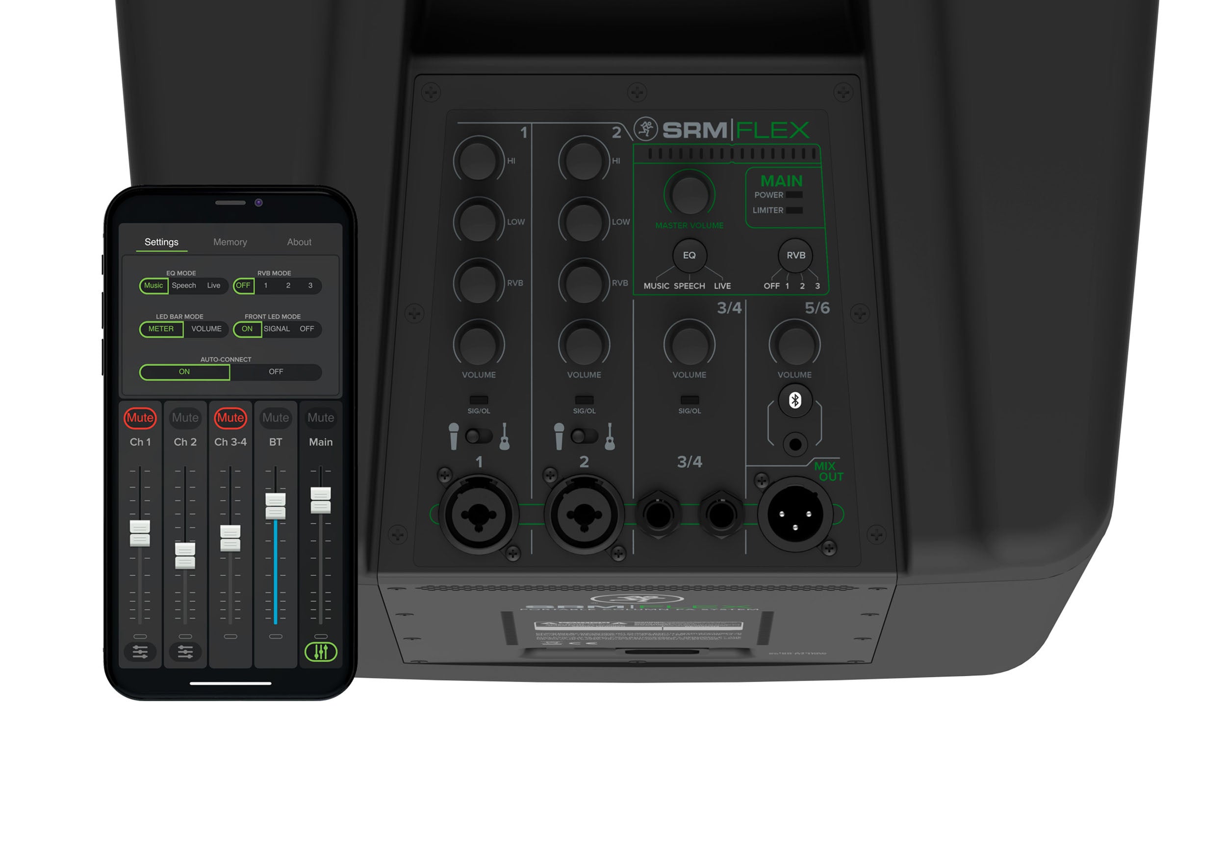 Mackie Legendary SRM-Flex 1300 Watt Portable Column PA System Speakers
