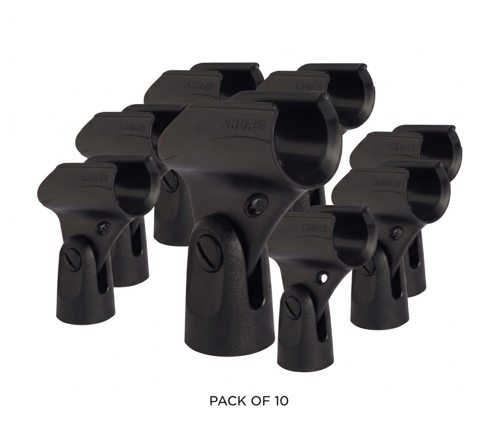 Shure A25DM 10-Pack Microphone Clips with Standard Stand Adapters
