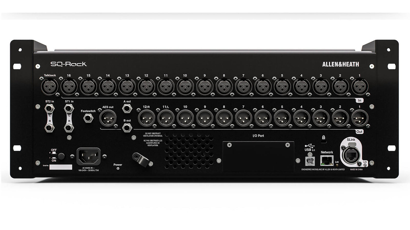 B-Stock: Allen & Heath SQ-Rack 48-Channel / 36-Bus Rackmount Digital Mixer - 4U Rack-mount