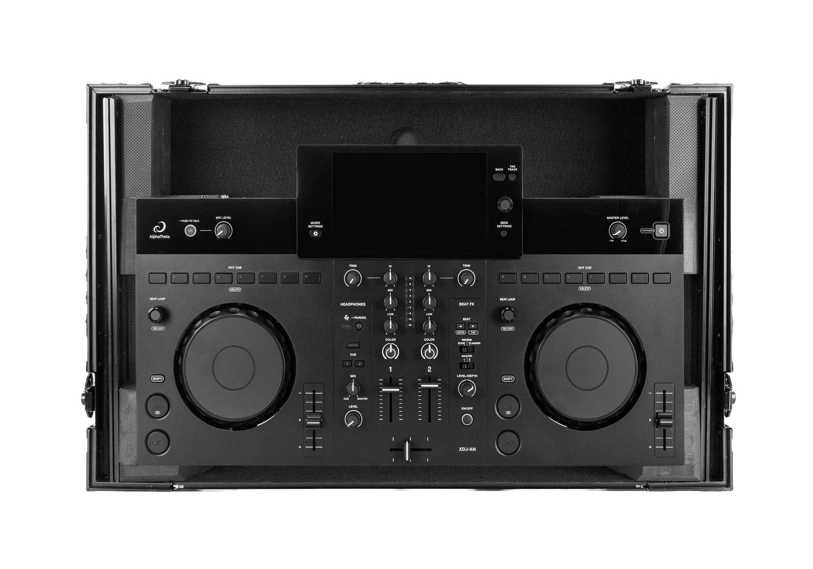 Odyssey FZGSXDJANW1BL Black Label 1U Flight Case with Glide Style Laptop Platform