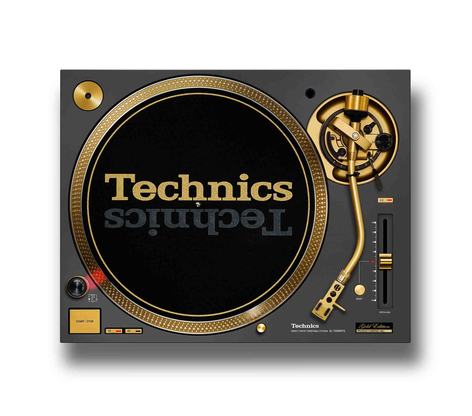 Technics SL-1200M7G-H 55th Anniversary Gold Edition Direct Drive Turntable, 78 RPM with Grey Finish