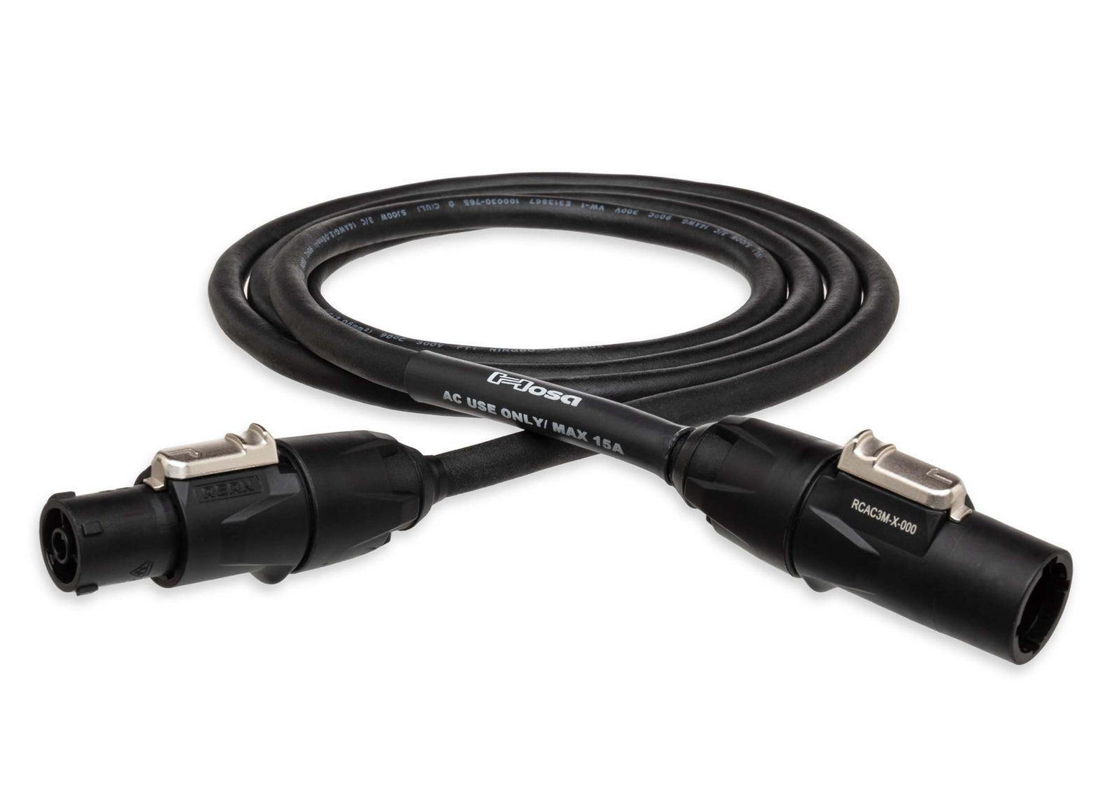 Hosa PRX-1 Professional Power Cable - PowerCON TRUE1 Compatible, REAN Power X, 15A/250V, 1.5 to 25 ft
