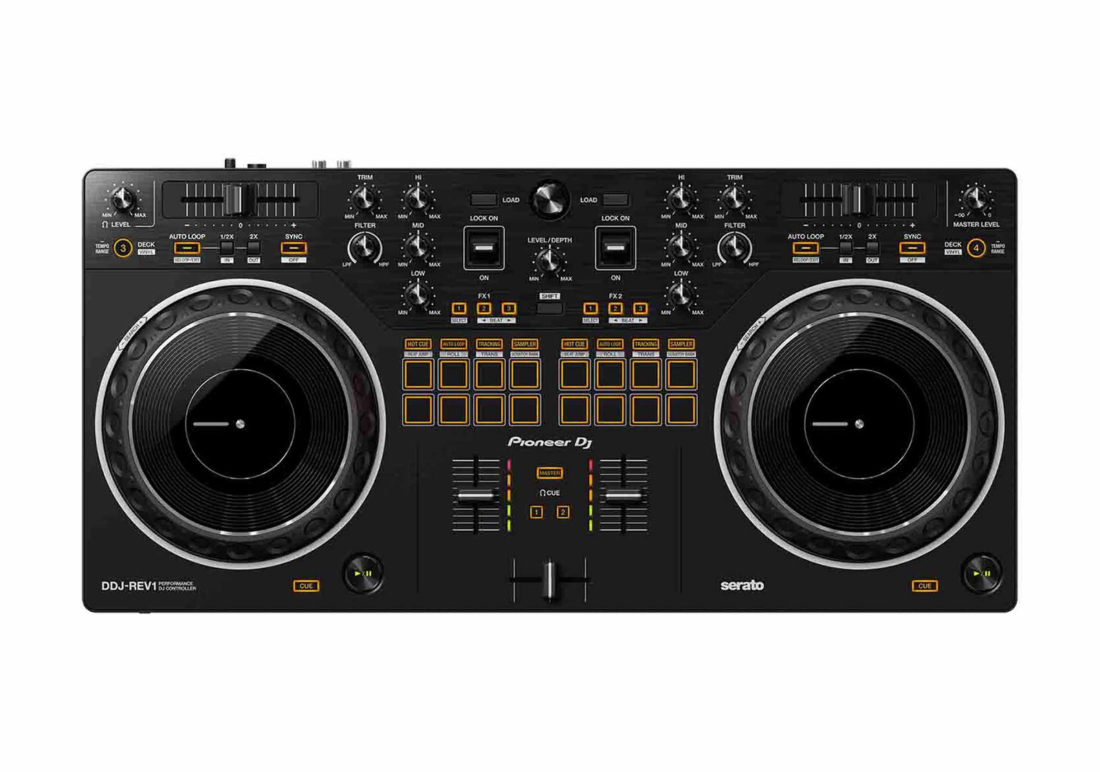 Pioneer DJ DDJ-REV1 2 Channel DJ Controller Pkg w/ Desktop Monitor