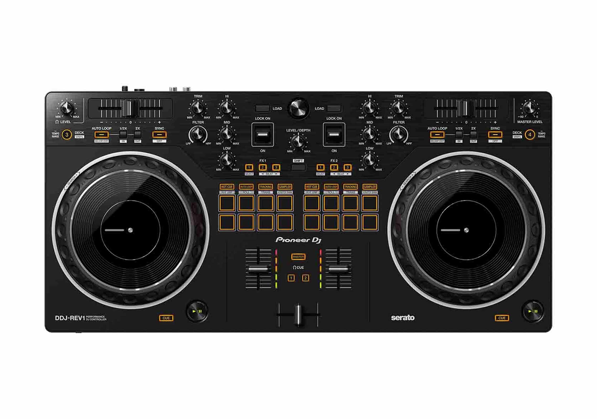 Pioneer DJ DDJ-REV1 2 Channel DJ Controller Pkg w/ Desktop Monitor