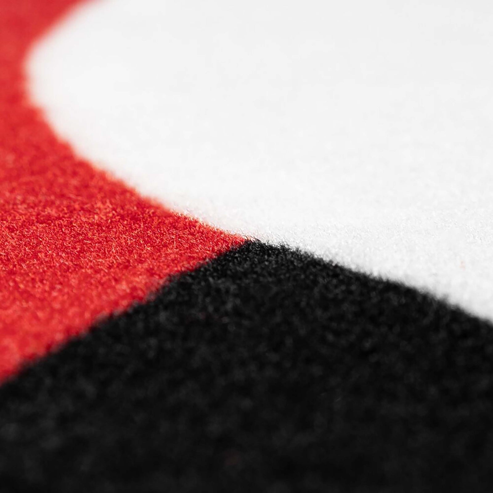 Gator Drum Rug Black, Red and White 78” x 66”