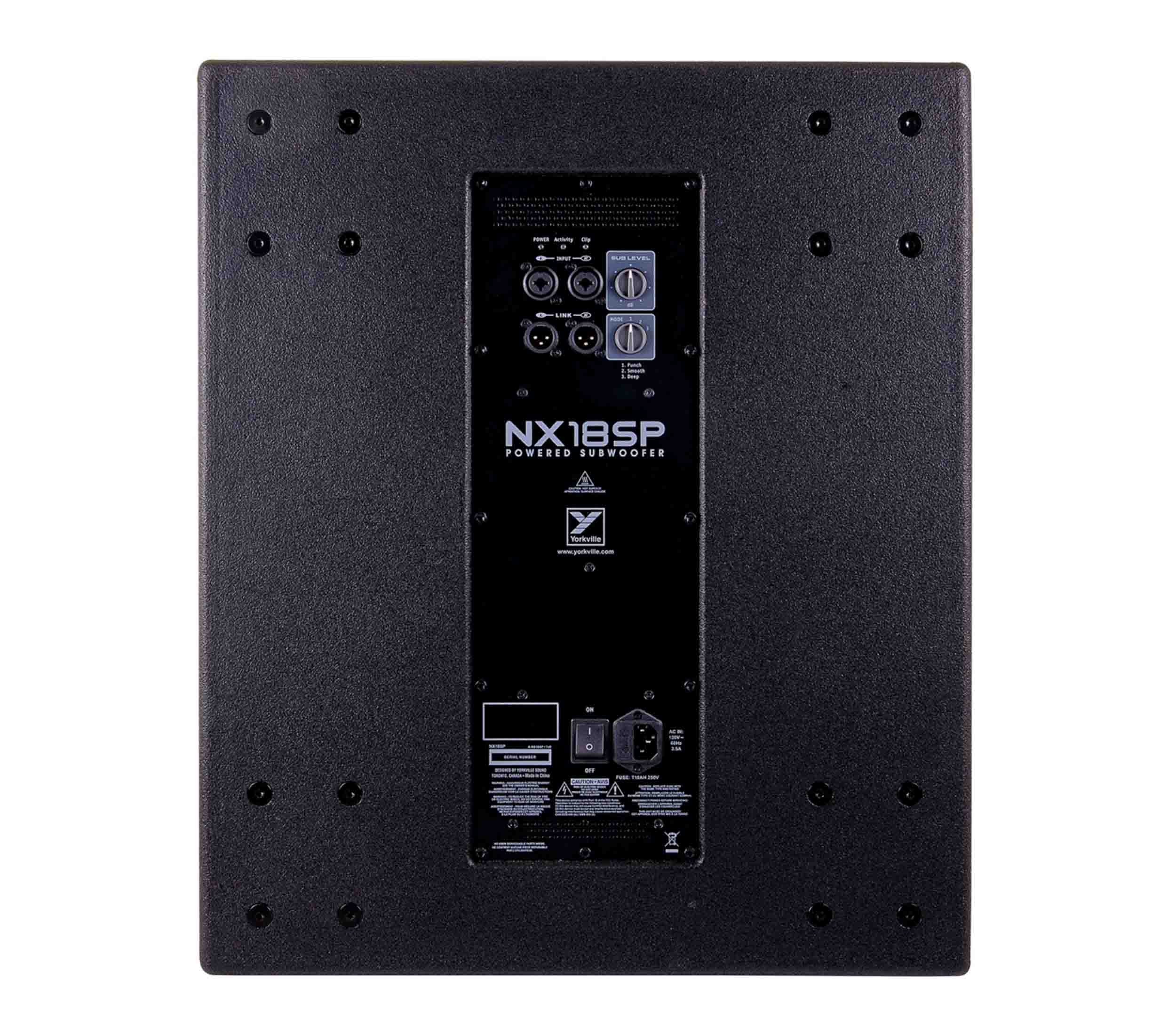 Yorkville Sound NX18SP 2400W 18" Powered Subwoofer with Class D Amplification