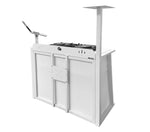 Odyssey DJBOOTHMWWHT Metal Works White DJ Booth System with Folding Design and Laptop Stand