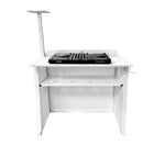 Odyssey DJBOOTHMWWHT Metal Works White DJ Booth System with Folding Design and Laptop Stand