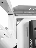 Odyssey DJBOOTHMWWHT Metal Works White DJ Booth System with Folding Design and Laptop Stand