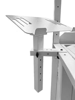 Odyssey DJBOOTHMWWHT Metal Works White DJ Booth System with Folding Design and Laptop Stand