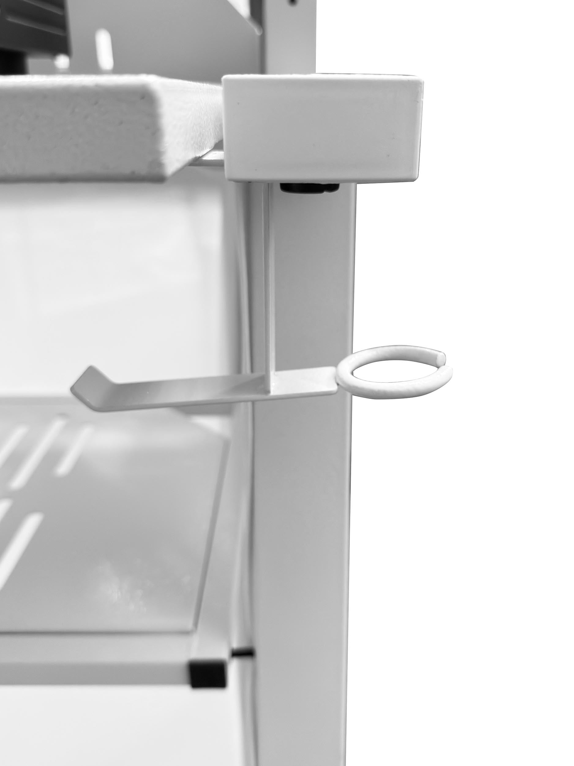 Odyssey DJBOOTHMWWHT Metal Works White DJ Booth System with Folding Design and Laptop Stand