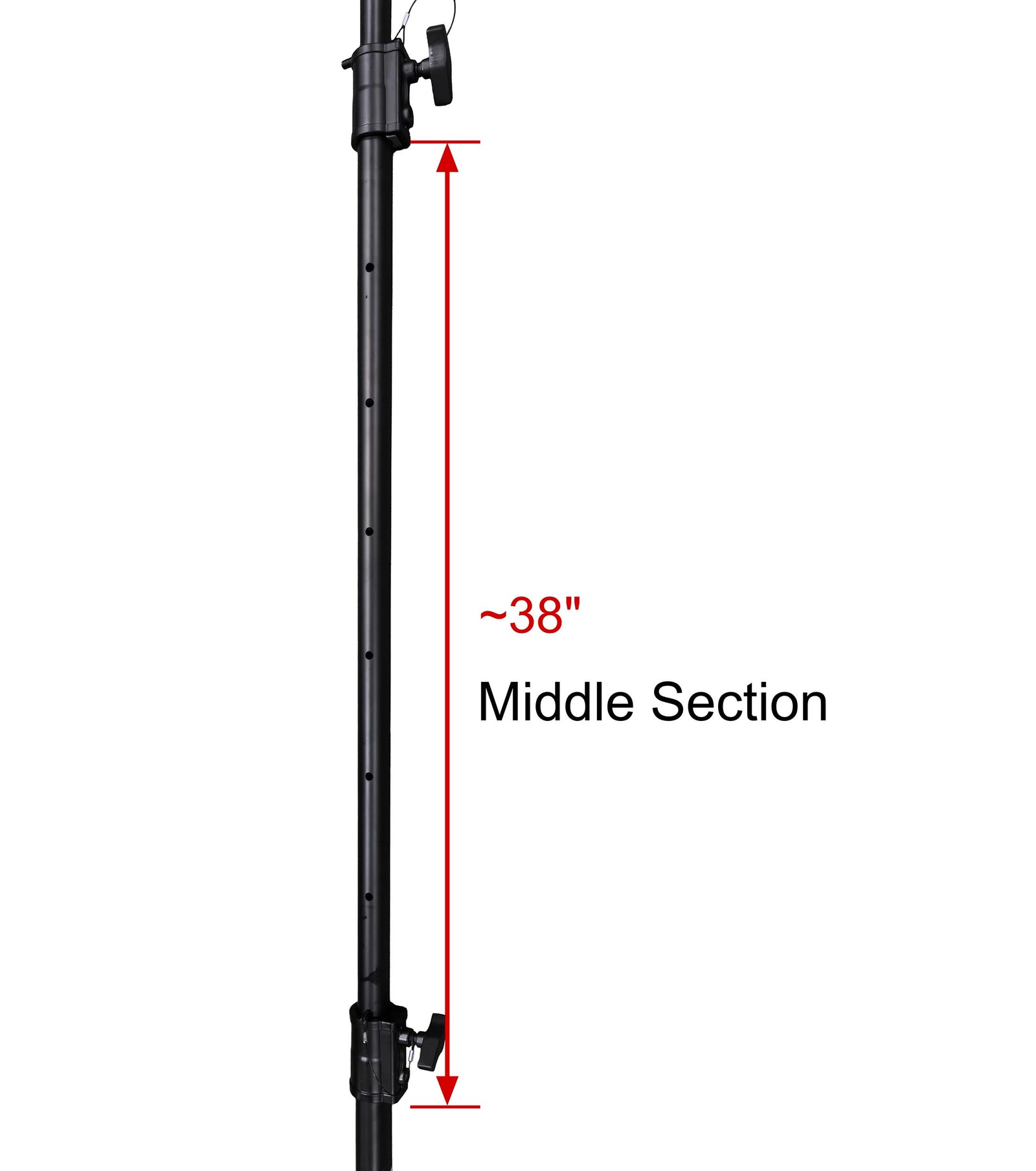 Odyssey LSBP120POLE-B, 120" Long Lighting Pole - Black