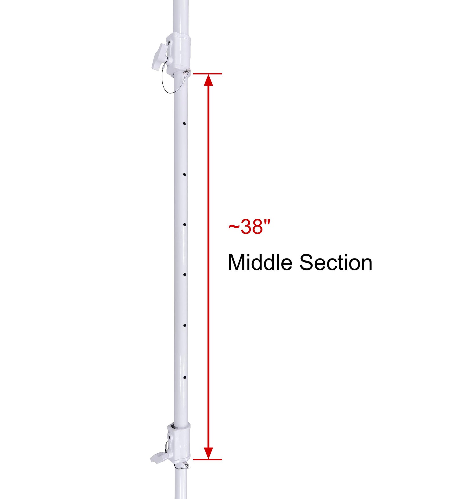 Odyssey LSBP120POLE-W, 120" Long Lighting Pole - White