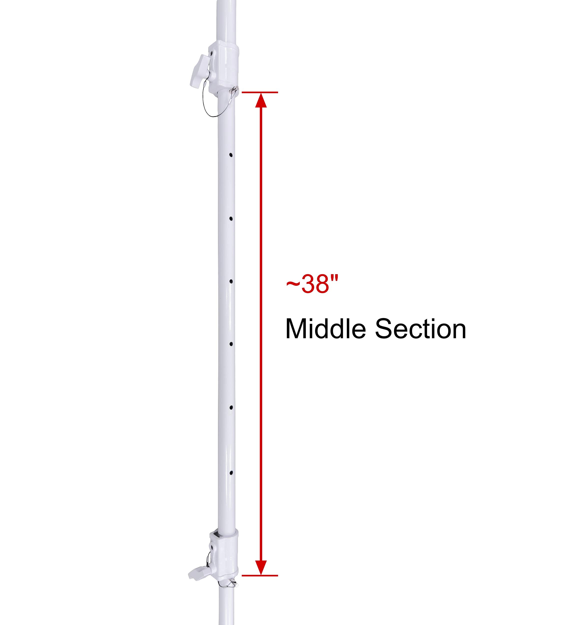 Odyssey LSBP120POLE-W, 120" Long Lighting Pole - White