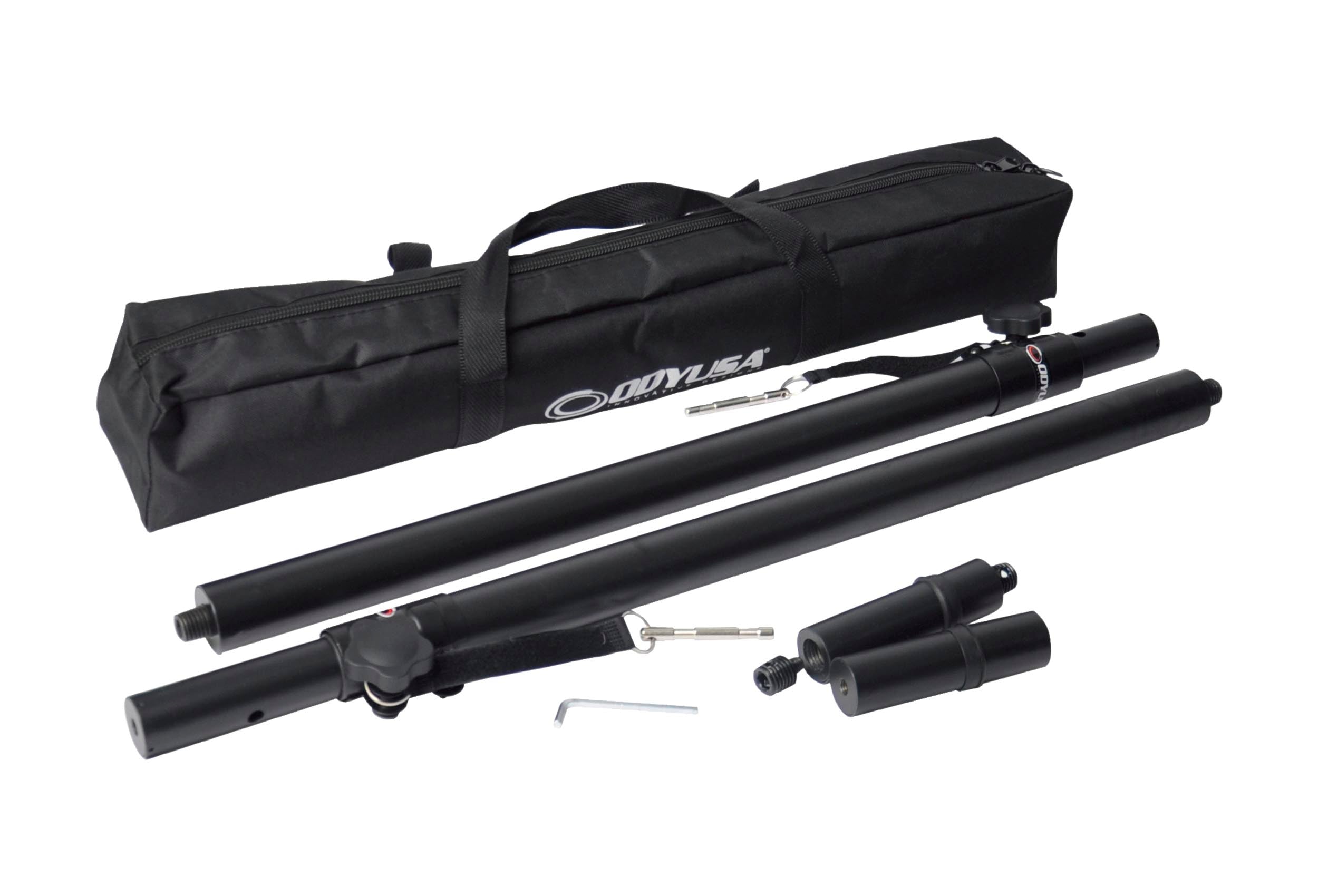 Odyssey ASUBPOLE46M20KP-B 46" Long Subwoofer Pole Kit with Carrying Bag - Black (Pair)