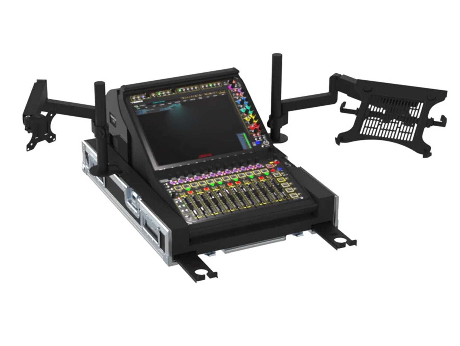 ProX XSM-DIGQ112DHWLMA Flight Case for DiGiCo Quantum 112 with Doghouse, Monitor Arm and Laptop Support