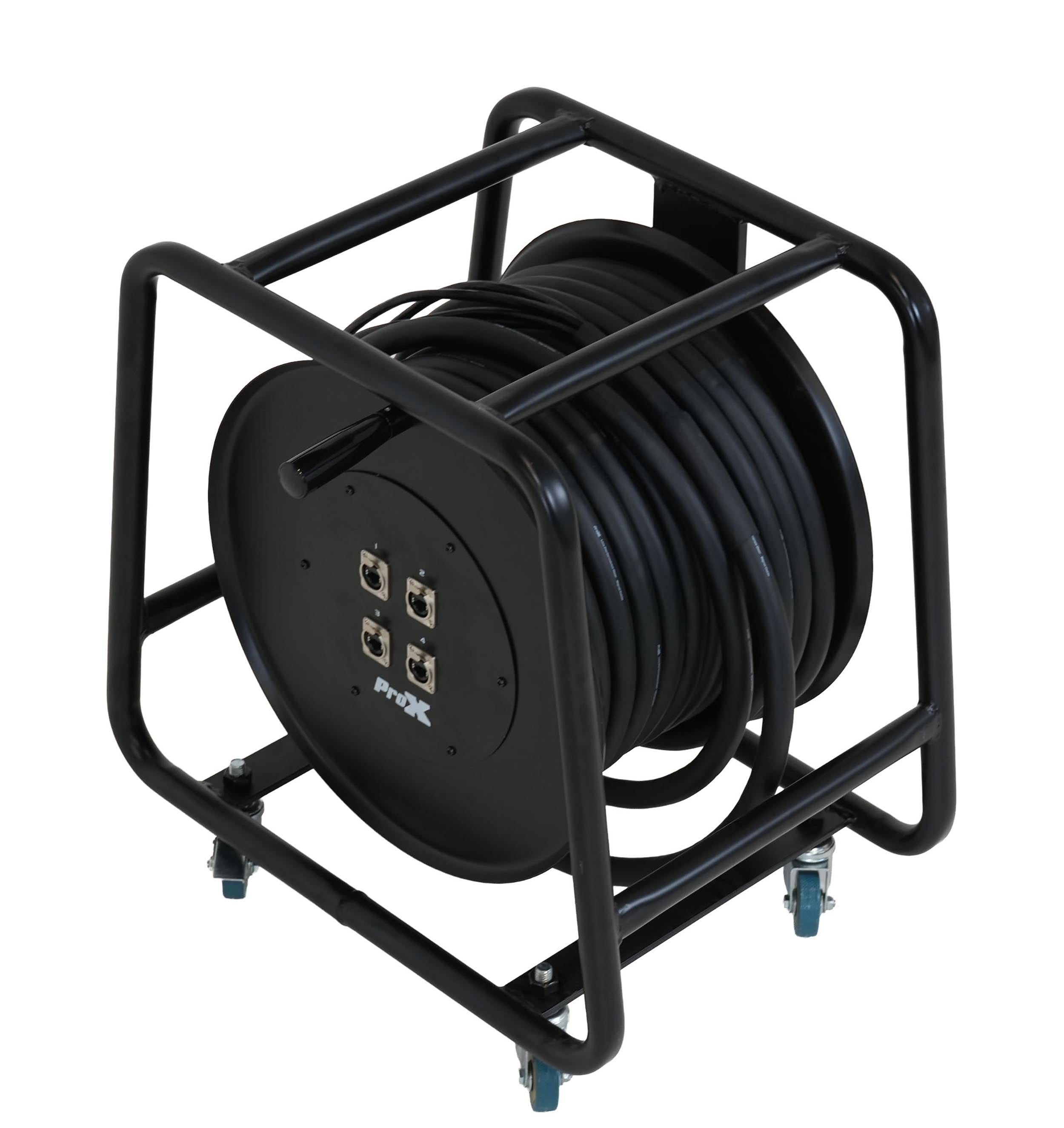 ProX XC-SBCAT6100X4DRUM 100 ft Shielded Cat6 Cable Reel 4-Line F, UTP, 24 AWG