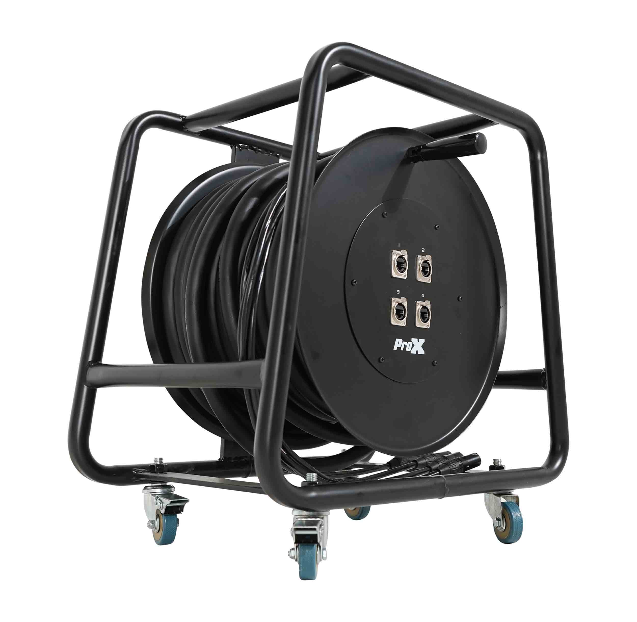 ProX XC-SBCAT6100X4DRUM 100 ft Shielded Cat6 Cable Reel 4-Line F, UTP, 24 AWG