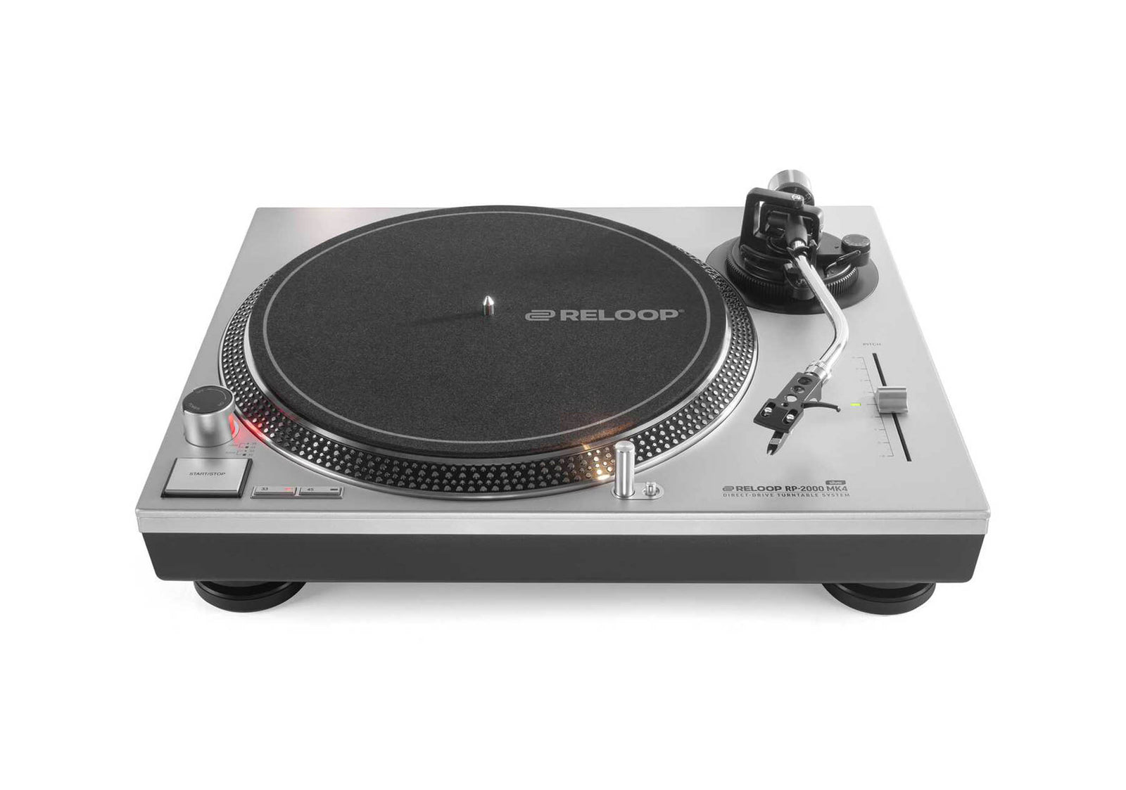 Reloop AMS-RP-2000-MK4-SLV, Direct Drive DJ Turntable - Silver