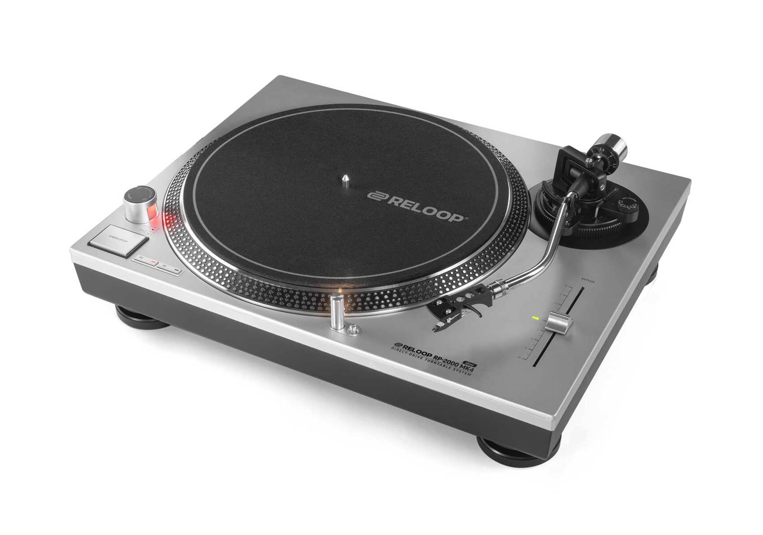 Reloop AMS-RP-2000-MK4-SLV, Direct Drive DJ Turntable - Silver