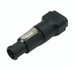 ProX XC-ADTR1FIEC IEC C14 Female to True1 Female Black Locking Connector Power Coupler Adapter