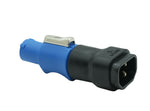ProX XC-ADPWCFIEC IEC C14 Female to PowerCON Female Blue Locking Connector Power Coupler Adapter